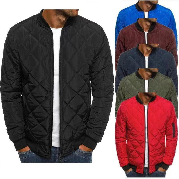 Men's padded jacket with elastic ribbed cuffs and practical zip pockets Lisslune