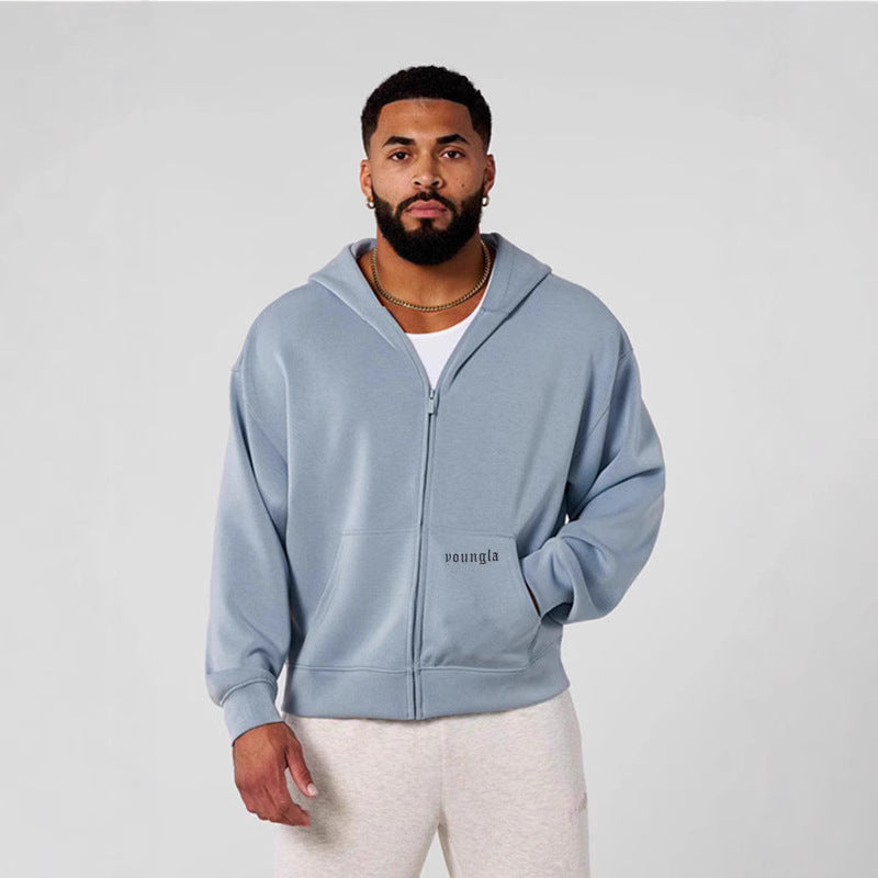 Men's hoodie with full zip and practical pockets Lisslune
