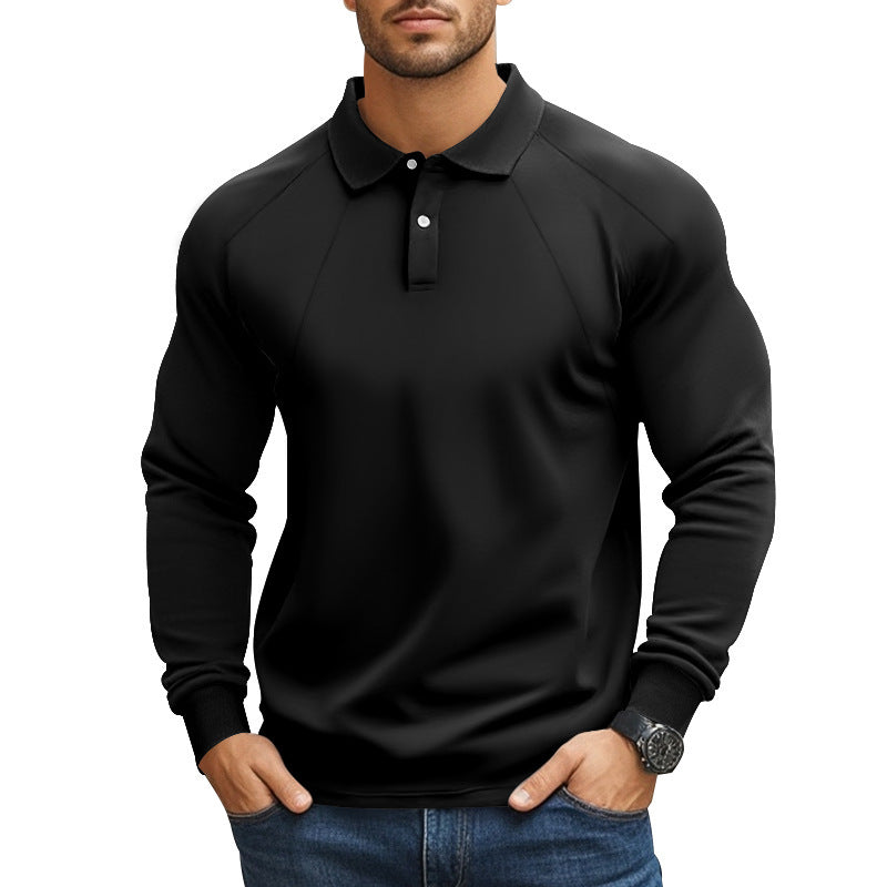 Men's Long Sleeve Polo Shirt with Sporty Cut and Breathable Technology Lisslune