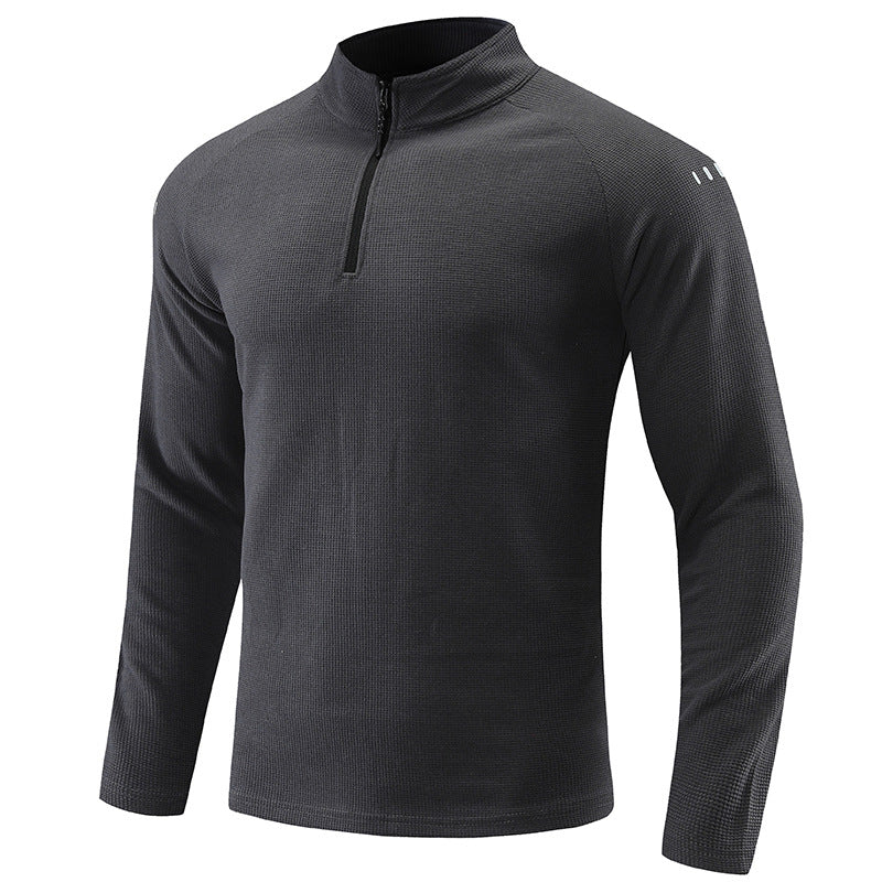 Men's functional sweater with short zipper Lisslune