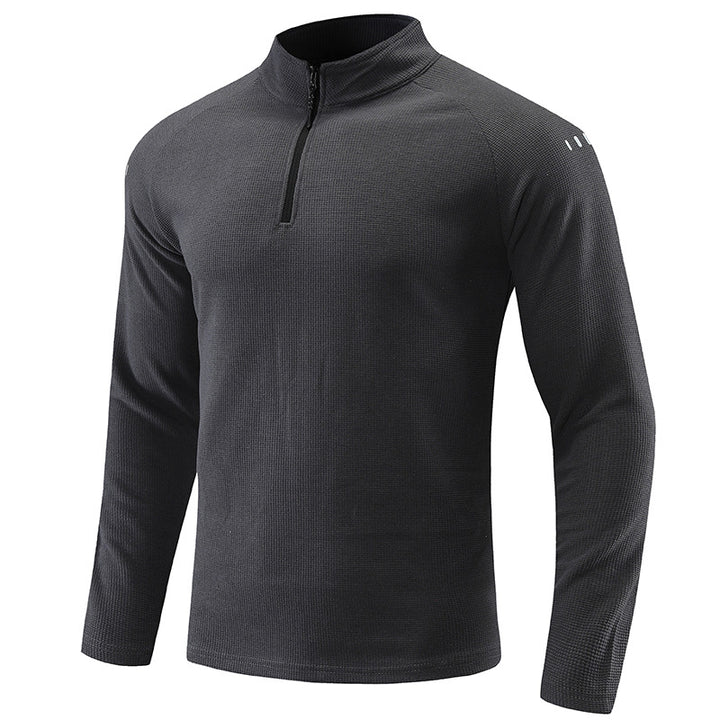 Men's functional sweater with short zipper Lisslune