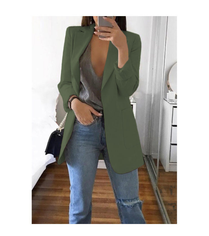 Damen eleganter Blazer mit tailliertem Schnitt und praktischen Taschen Lisslune