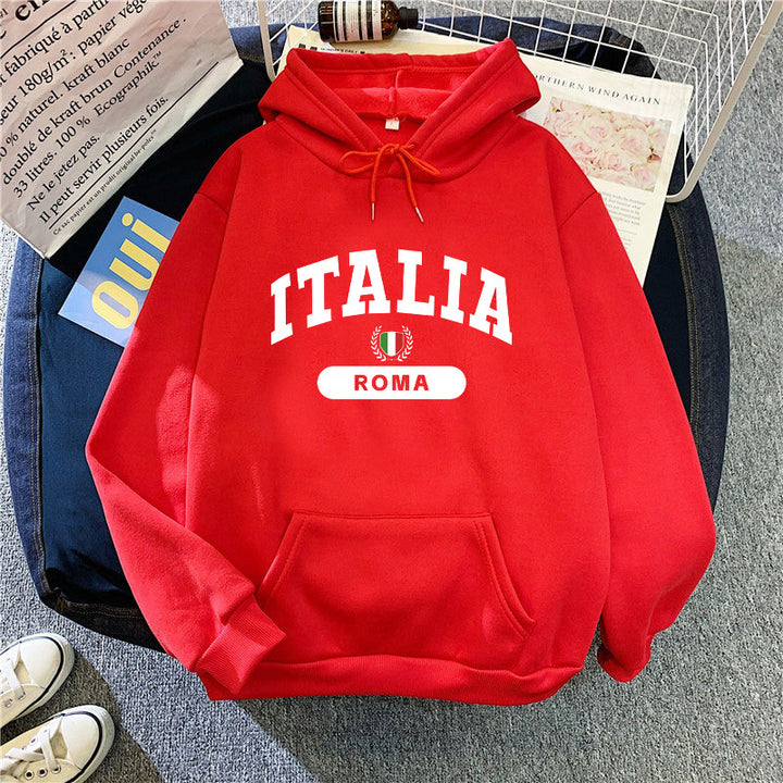 Ladies hoodie with Italy print Lisslune