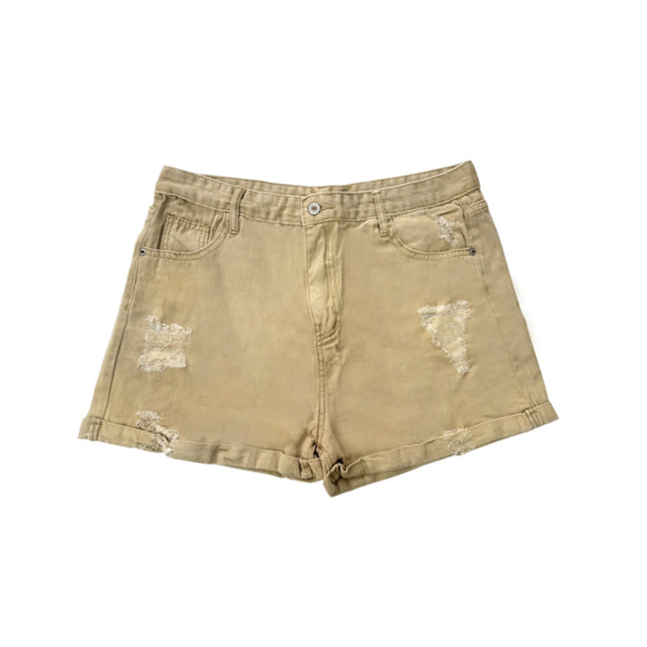 Women's Fashion Destroyed Denim Shorts with Casual Cut and Frayed Details Lisslune