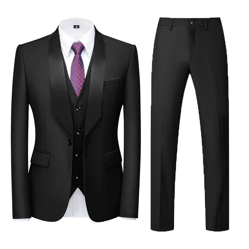 Men's Elegant Three-Piece Suit Set with Shimmering Design Lisslune