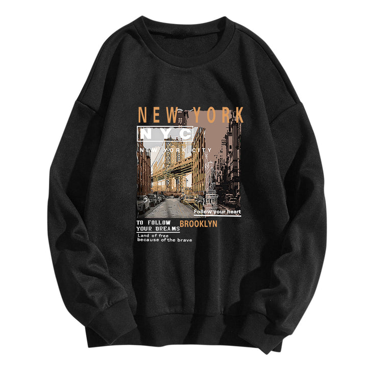 Ladies comfortable sweatshirt with NYC motif Lisslune