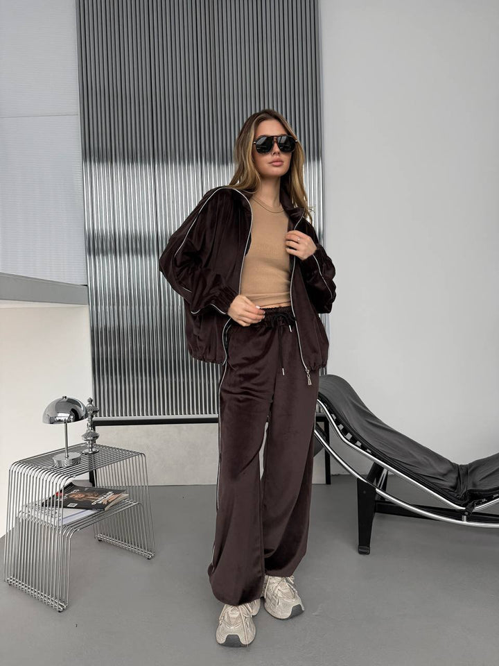 Women Sporty Satin Tracksuit Chic & Stylish
