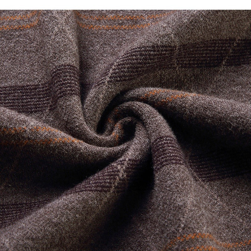 Men's Sweater Made Of High-Quality Wool with Modern Diamond Pattern Lisslune