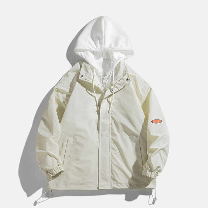 Unisex transitional jacket with hood and breathable inner lining Lisslune