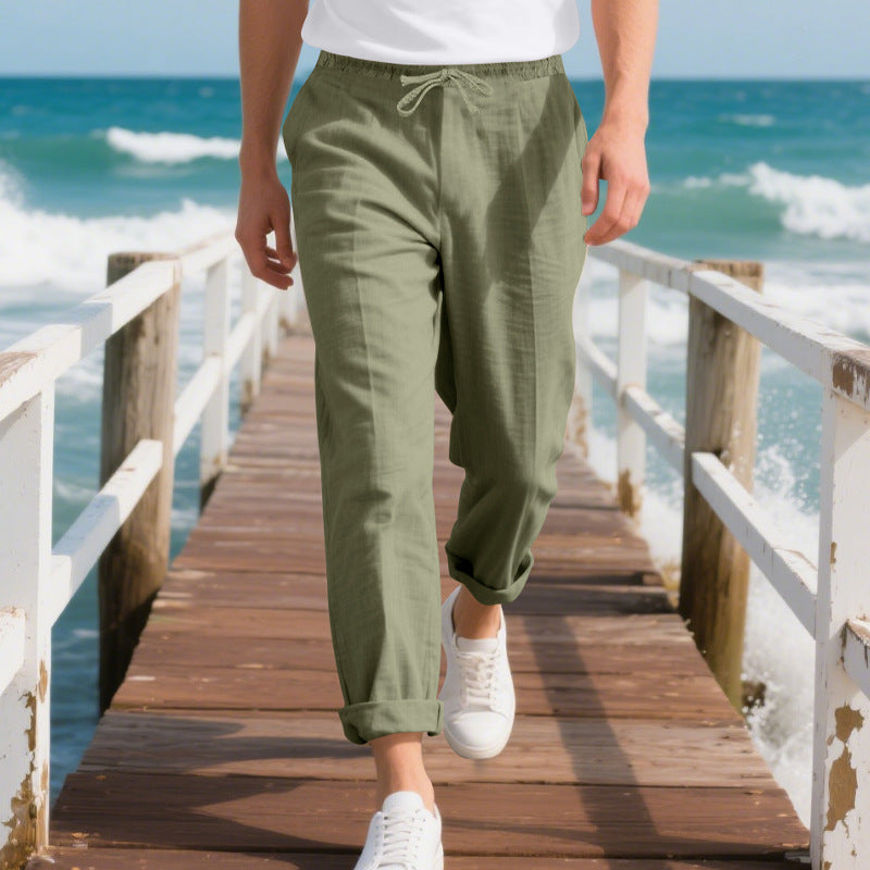 Men's Comfortable Beach Pants with Adjustable Drawstring Lisslune