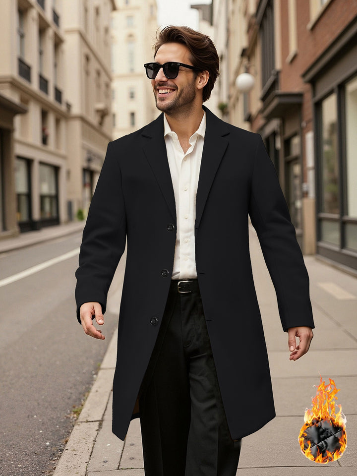 Men's elegant double-breasted coat Lisslune