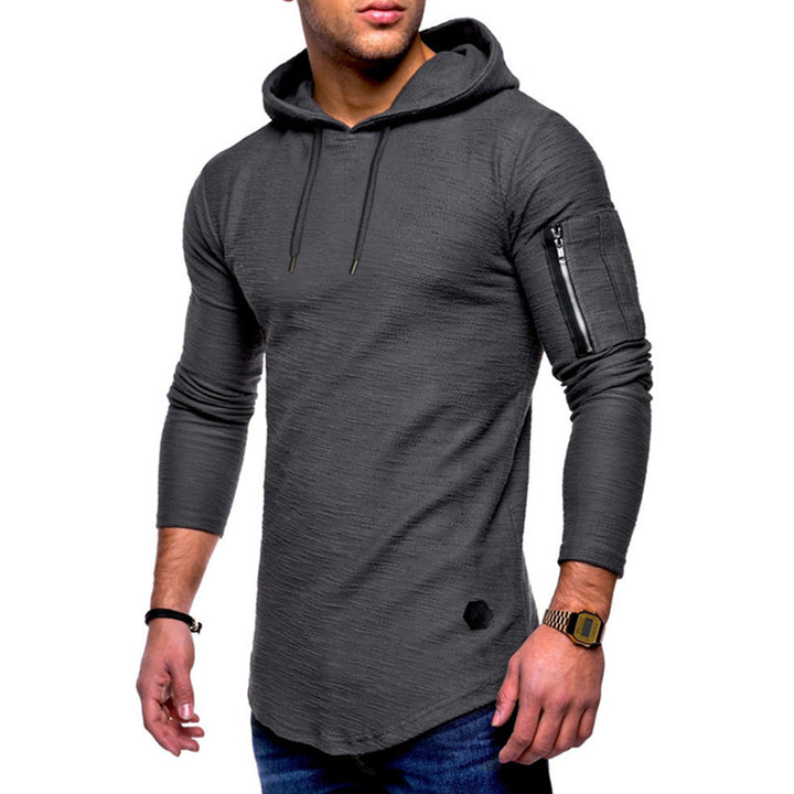 Men's hoodie with modern zipper Lisslune