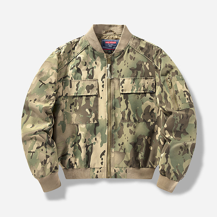 Men's utility bomber jacket with multiple pockets and modular design Lisslune