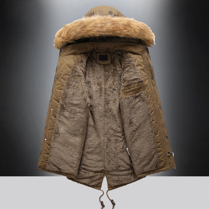 Men's Multilayered Parka Jacket with Insulating Fleece Lining Lisslune