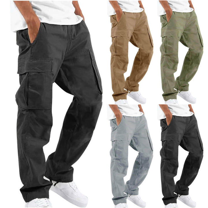 Men's cargo pants with multifunctional pockets and relaxed fit Lisslune