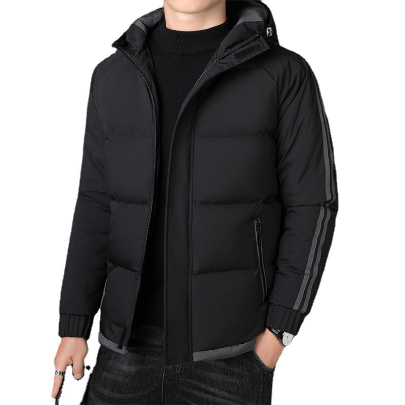 Men's quilted winter jacket with insulating inner lining and adjustable hood Lisslune