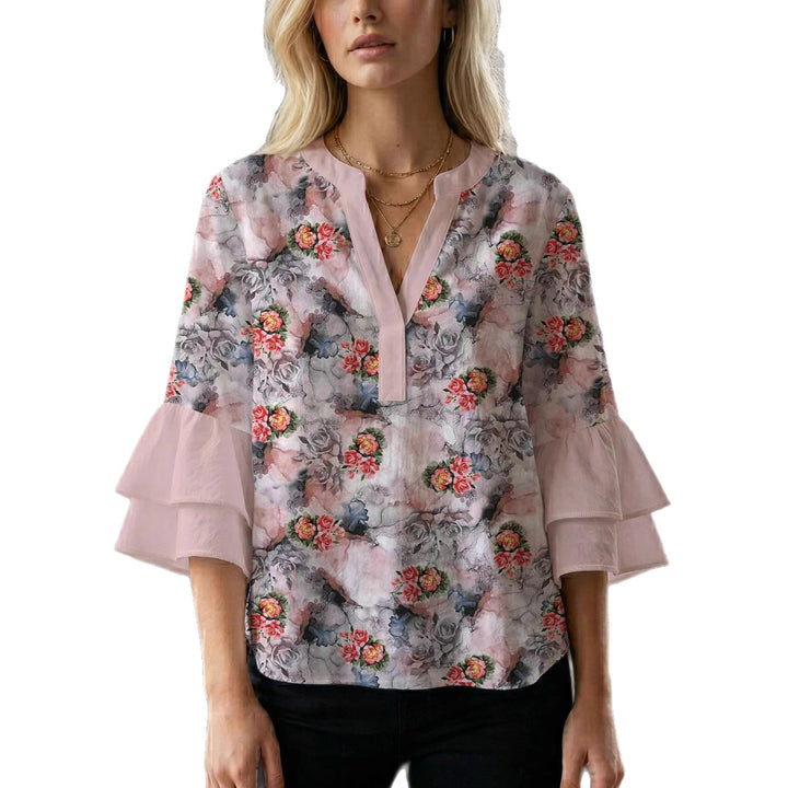 Ladies blouse with beautiful floral design Lisslune