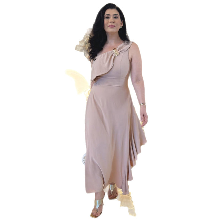 Women's Maxi Dress with Elegant Gathering Lisslune