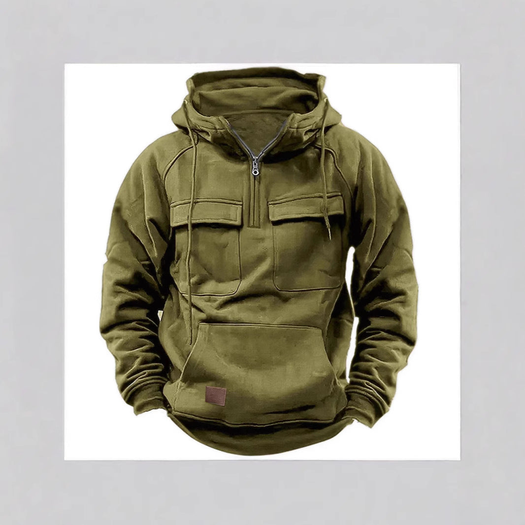 Men's sporty hoodie in utility style with practical pockets Lisslune