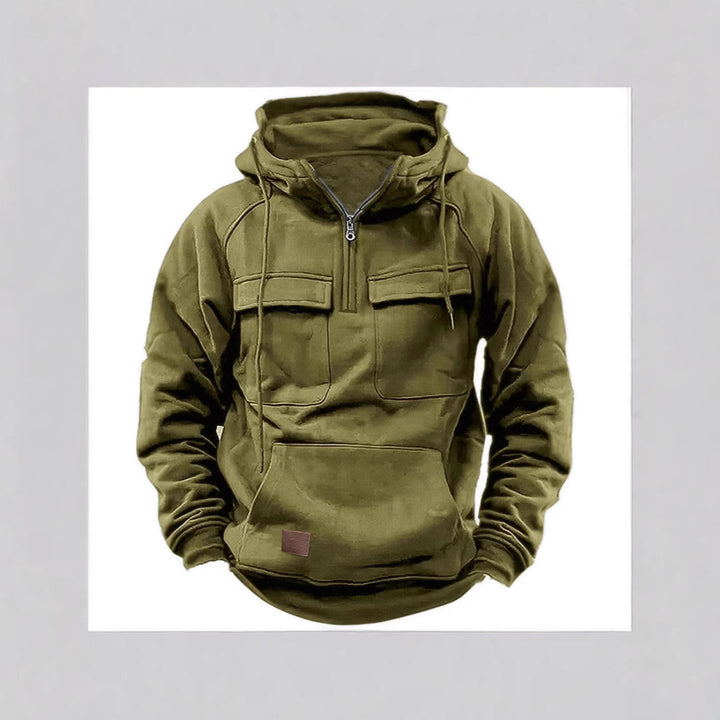 Men's sporty hoodie in utility style with practical pockets Lisslune