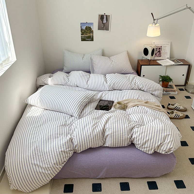 Rynx Scandinavian Retro Striped Bedding Set