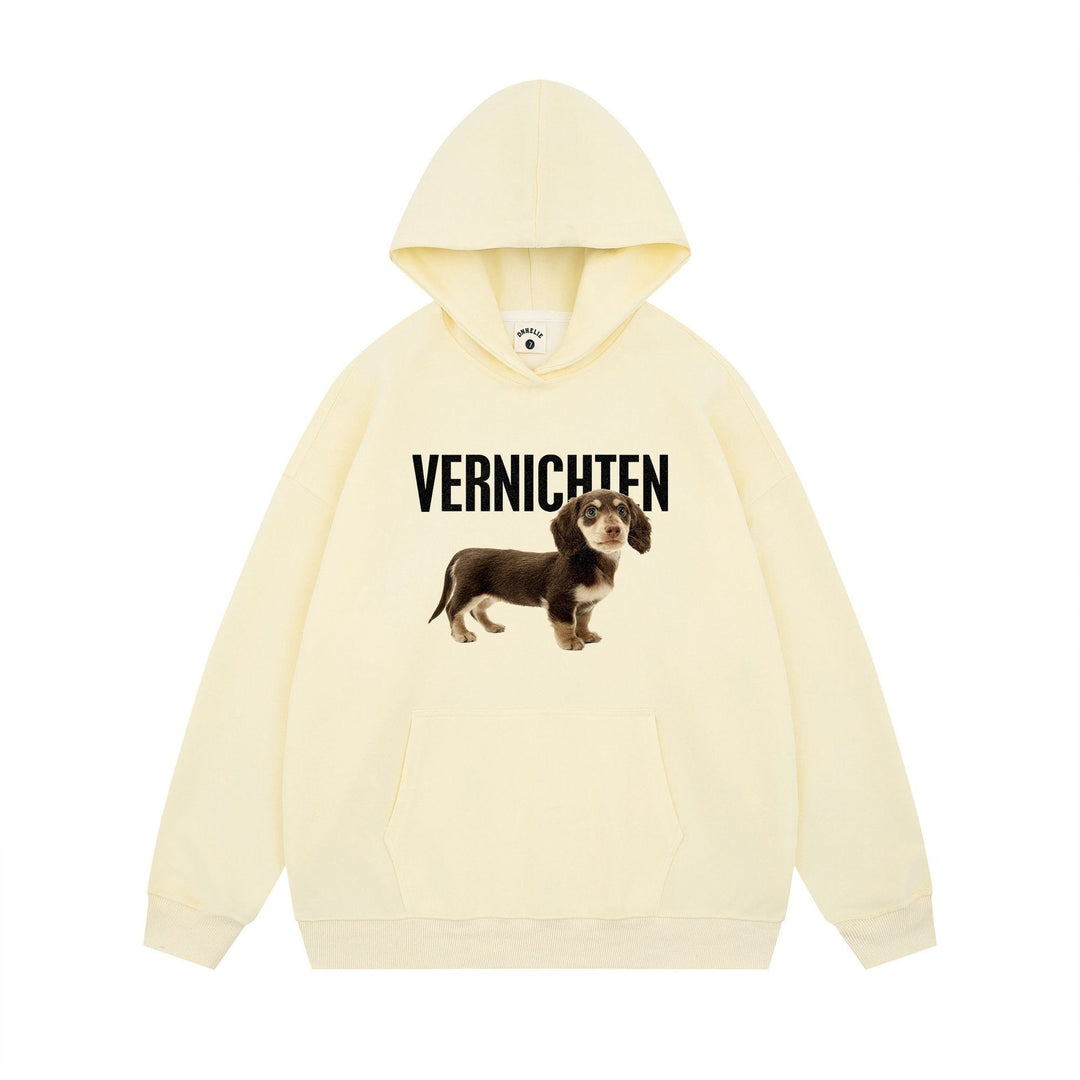Women's hoodie with artistic dog motif and statement print Lisslune