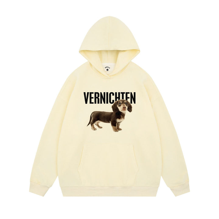Women's hoodie with artistic dog motif and statement print Lisslune