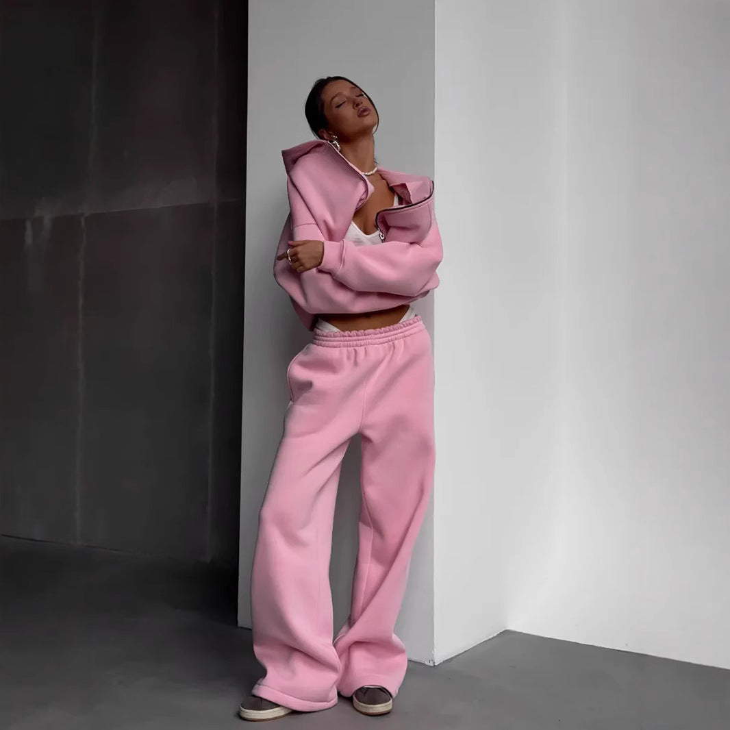 Women Relaxed-Fit Hoodie and Jogging Pants Set Lisslune