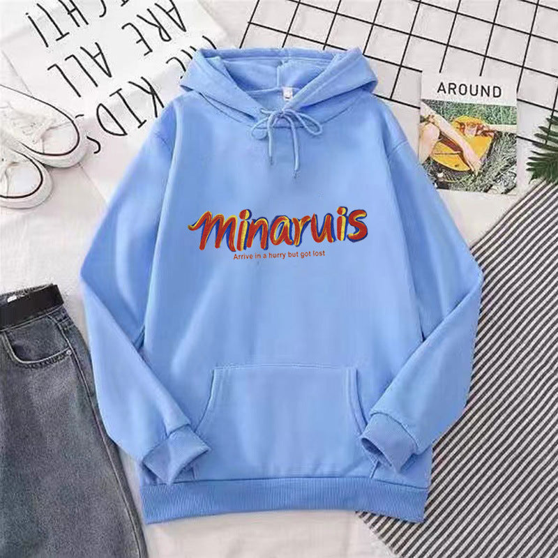 Women's hoodie with colorful lettering Lisslune