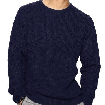 Men's Structured Sweater with Round Neck Lisslune