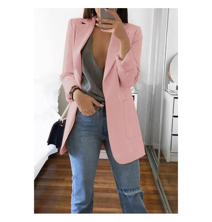 Damen eleganter Blazer mit tailliertem Schnitt und praktischen Taschen Lisslune