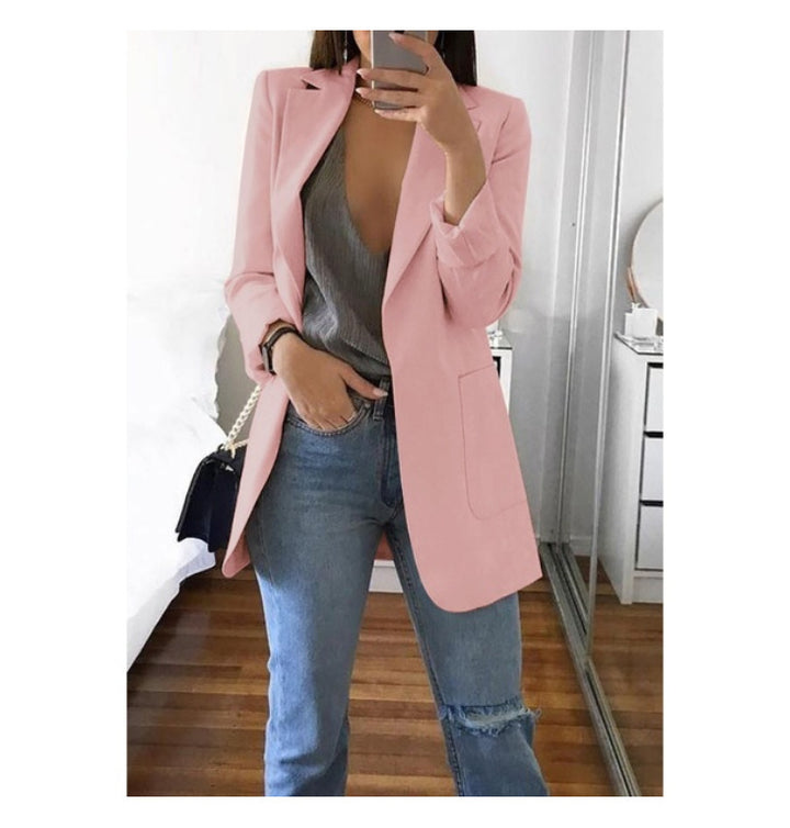 Damen eleganter Blazer mit tailliertem Schnitt und praktischen Taschen Lisslune