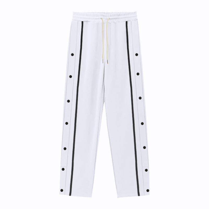 Men's Sporty Snap-Off Jogging Pants with Elastic Waistband Lisslune