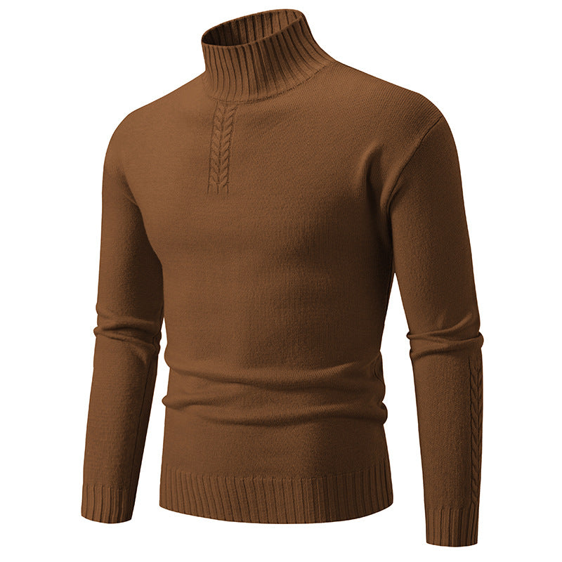 Men's turtleneck sweater made of coarse knit Lisslune
