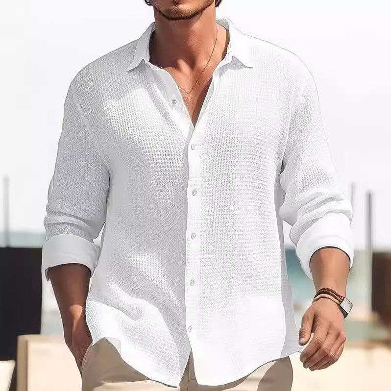 Men's casual long sleeve shirt Lisslune