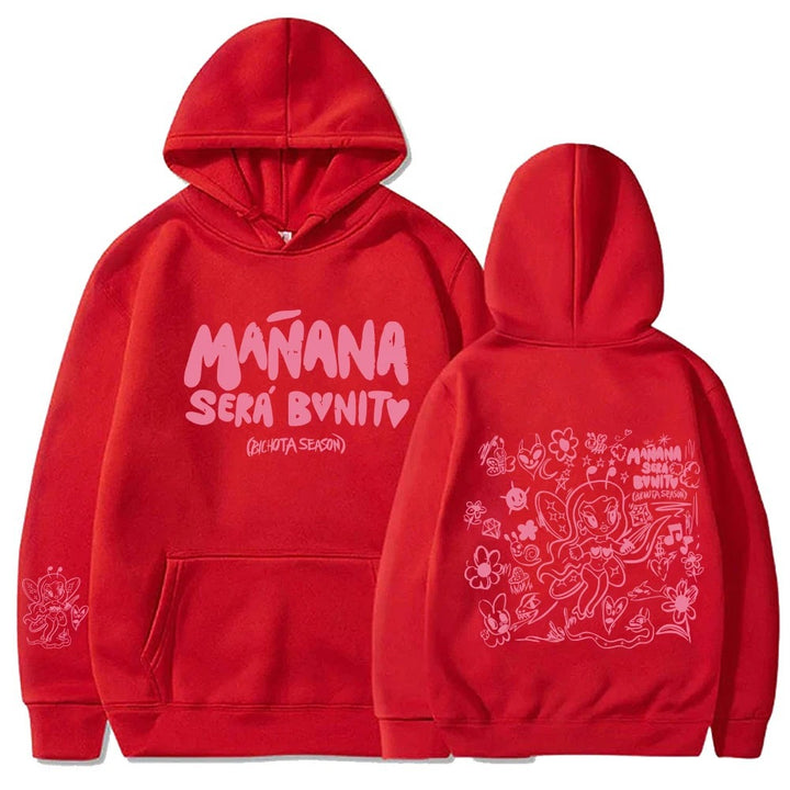 Women's hoodie with creative print and practical kangaroo pocket Lisslune