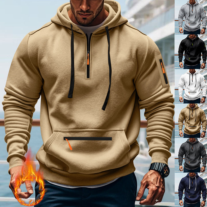 Men's sporty hoodie with practical zippered pockets Lisslune