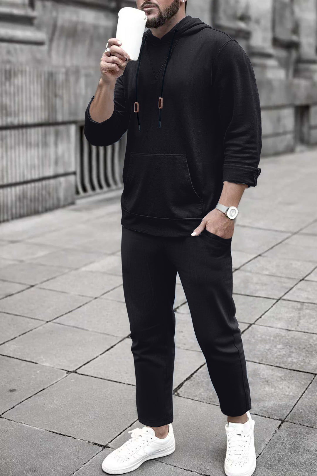 Men's Casual Hoodie and Jogging Pants Set Lisslune