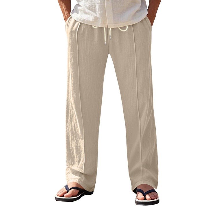 Men's Airy Beach Pants with Adjustable Drawstring and Side Pockets Lisslune