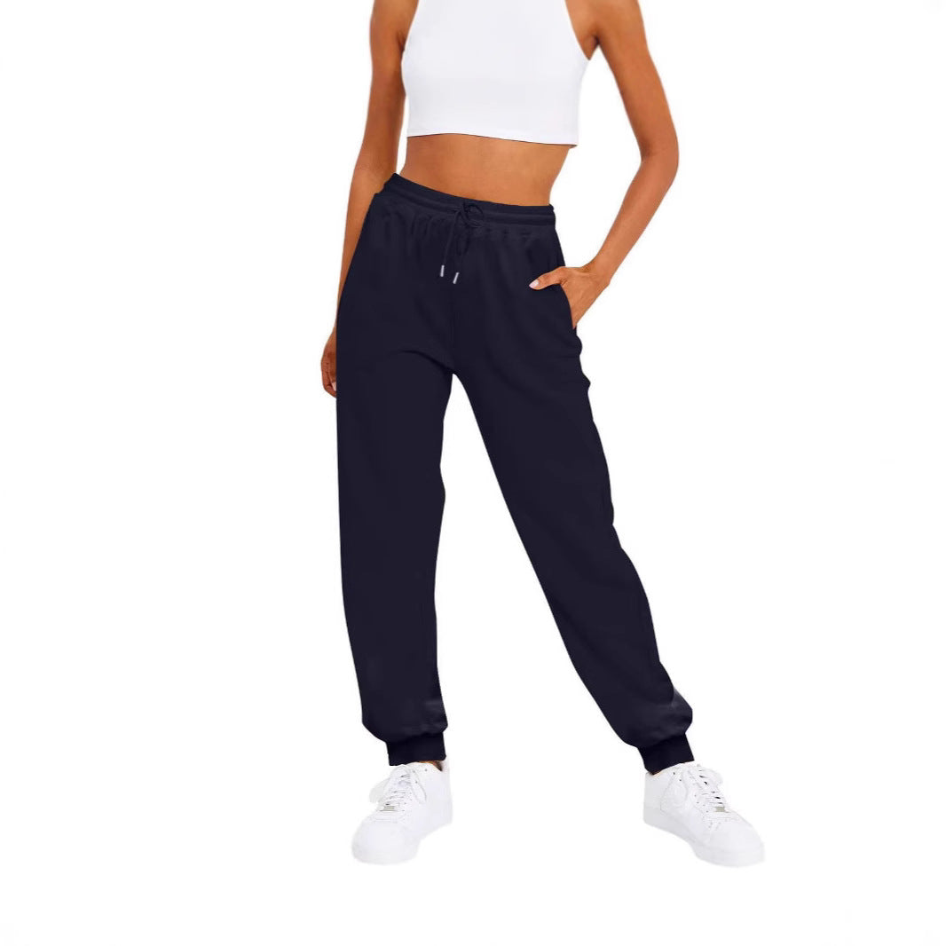 Women's comfortable jogging pants with elastic waistband and side pockets Lisslune