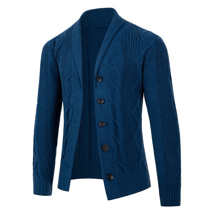 Men's cardigan with modern cable patterns and comfortable fit Lisslune