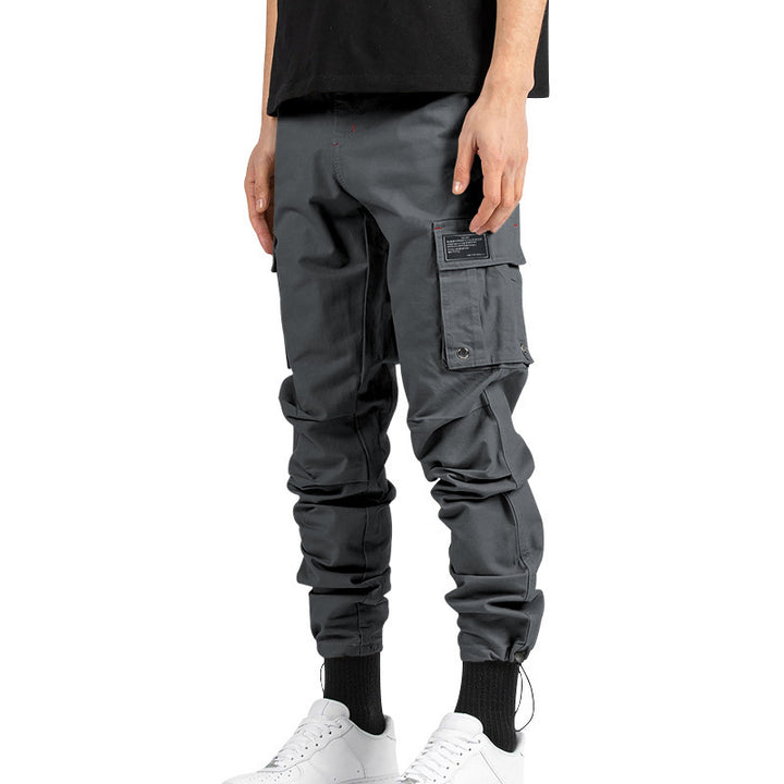 Men's cargo pants with multifunctional pockets and elastic waistband Lisslune