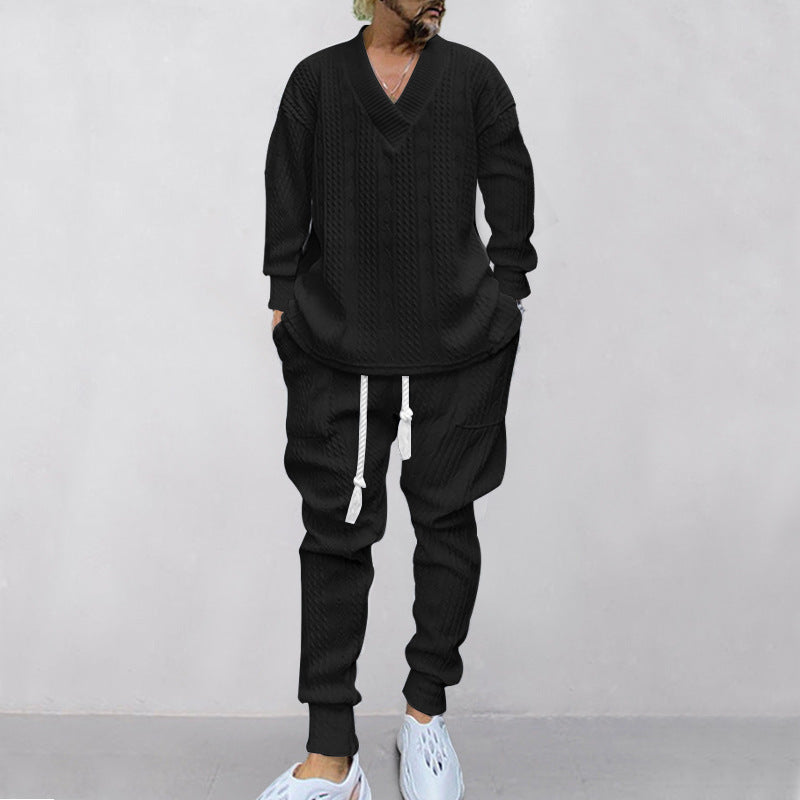 Men's knitted sweater and jogger set Lisslune