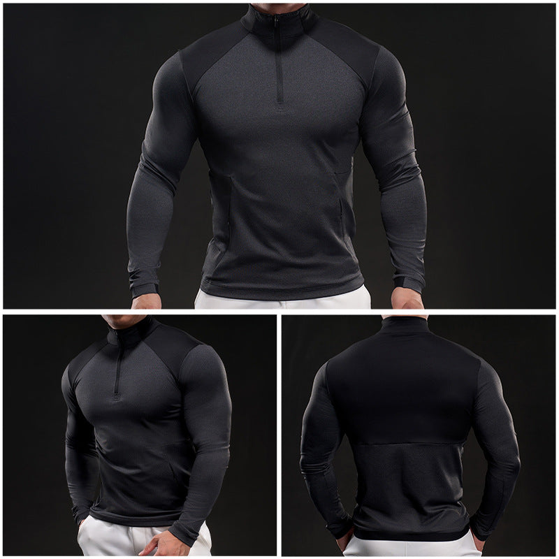 Men's Sporty Long-Sleeve Top with Zipper Lisslune
