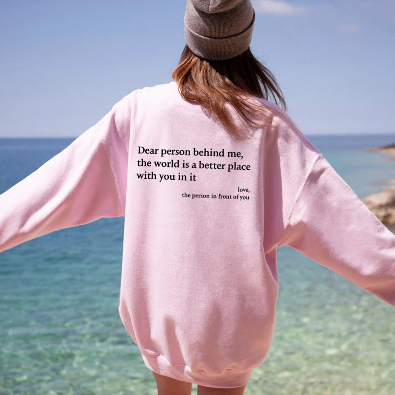 Women's sweatshirt with inspiring lettering Lisslune