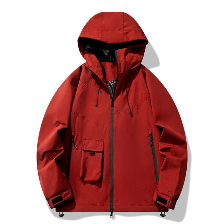 Men's technical outdoor jacket with water-repellent material and adjustable hood design Lisslune