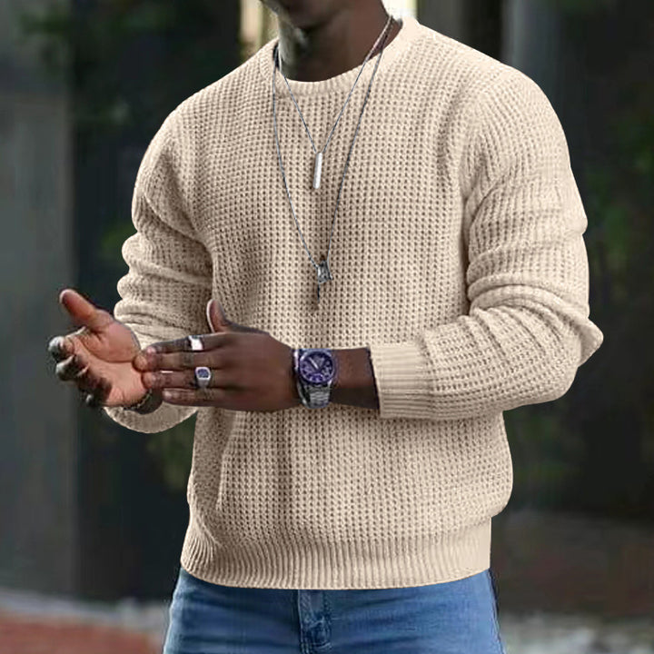Men's structured knit sweater made of soft material Lisslune