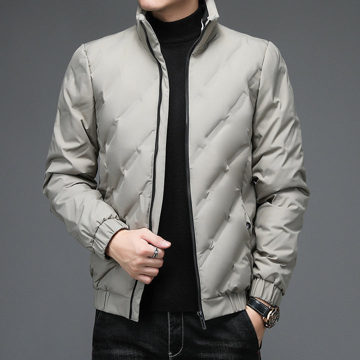 Men's quilted transitional jacket with high protective collar Lisslune