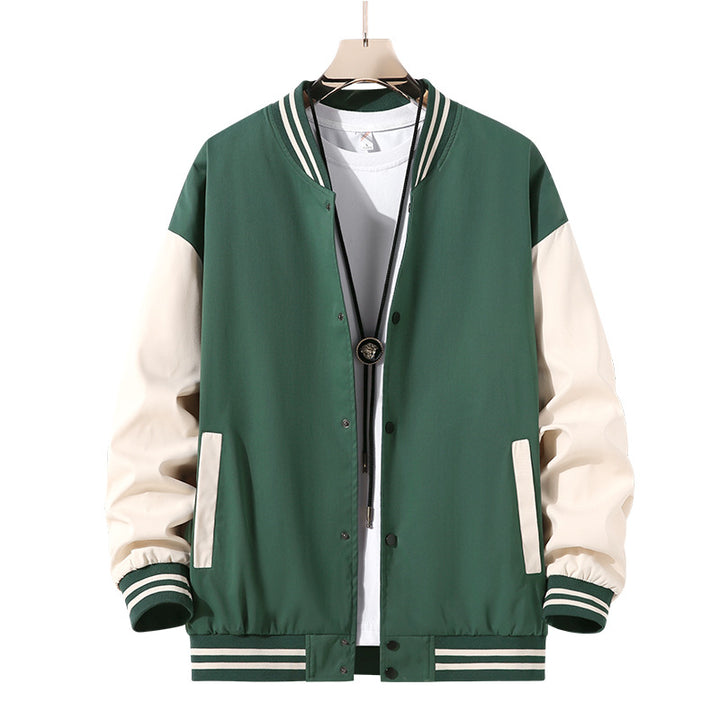 Men's Sporty Bomber Jacket with Elastic Cuffs Lisslune
