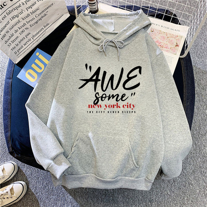 Women's hoodie with stylish New York lettering Lisslune